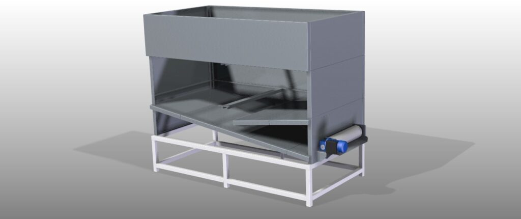 Projekt zbiornika magazynującego piłki - przekrój