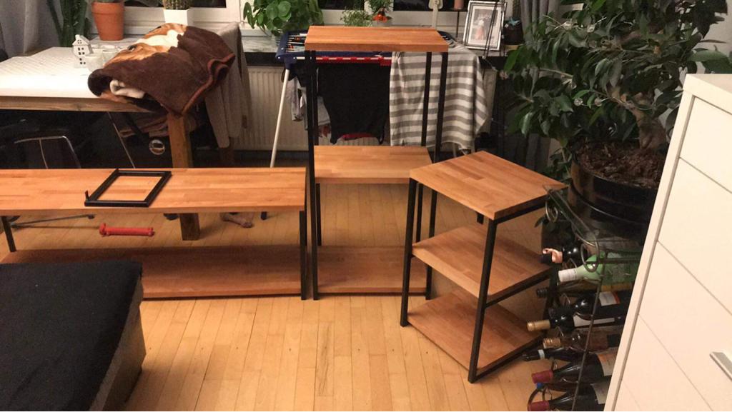 Szafki drewniano metalowe